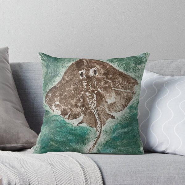 Item preview, Skate in the (Eel)grass Gyotaku designed and sold by emarinelife.