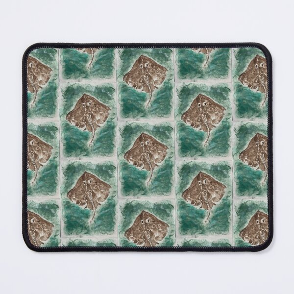 Item preview, Skate in the (Eel)grass Gyotaku designed and sold by emarinelife.