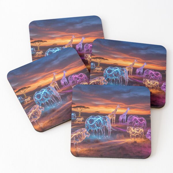 Item preview, Neon Spirits of the Savannah designed and sold by MoonzyArt.