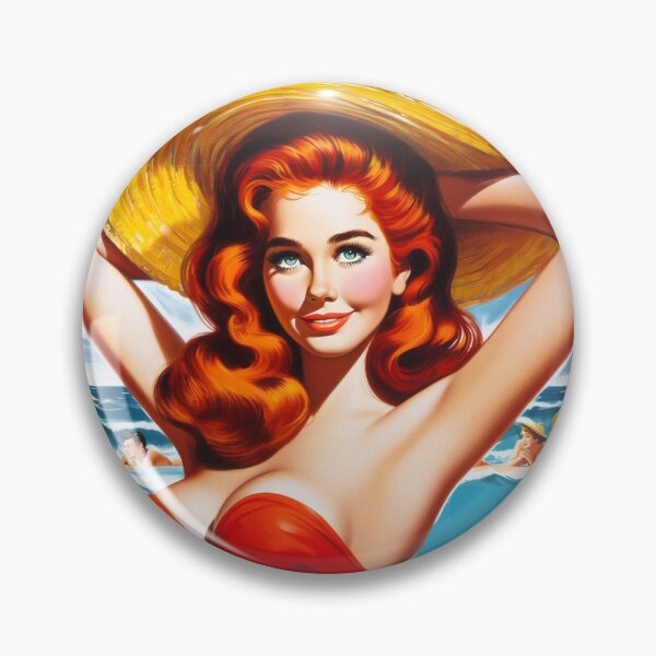 Item preview, Cute Vintage Summer Woman designed and sold by PulpVintage.