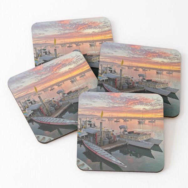 Item preview, Sunset Evening across Serene Morro bay Harbor designed and sold by Michael Rock Art.