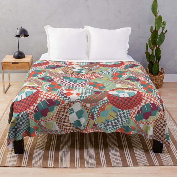 Item preview, Fun Modern Retro Poppy Toss Teal And Orange. designed and sold by SalsySafrano.