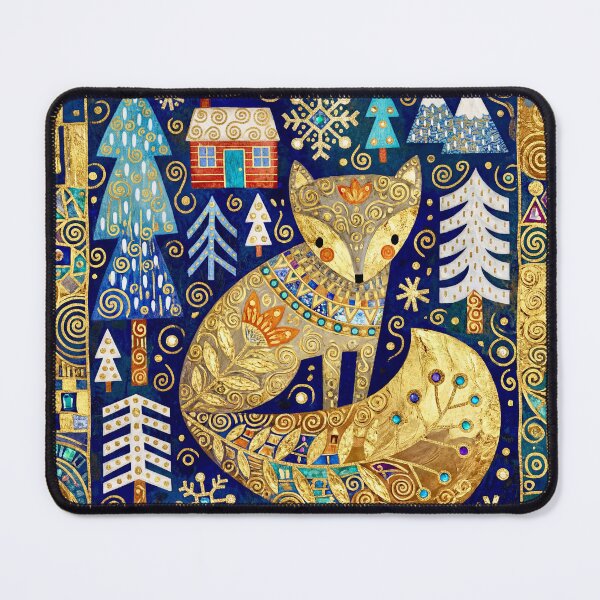 Item preview, Gustav Klimt Fox in Snowy Forest designed and sold by Vicky Brago-Mitchell®.