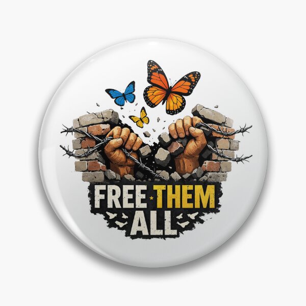 Item preview, Free Them All – Human Rights Protest Against Immigration Raids designed and sold by RetroPop23.