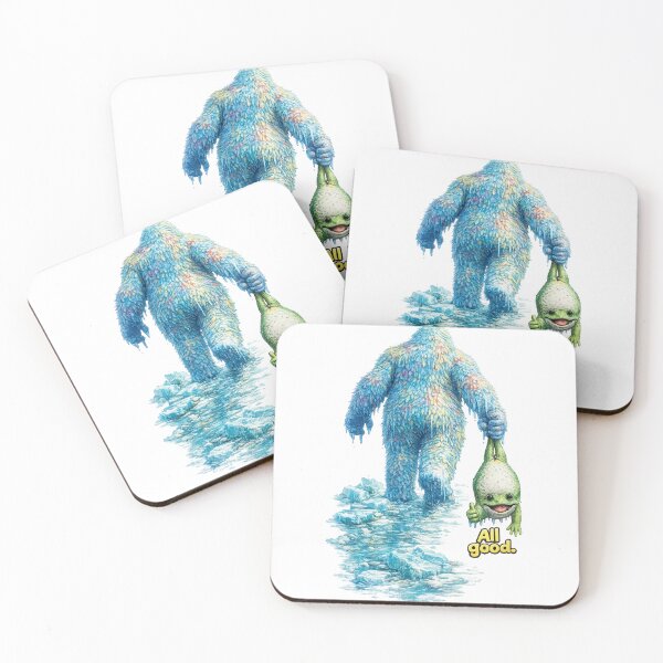 Item preview, Bigfoot Kidnaps a Frog – All Good | Funny Cryptid Art designed and sold by PRfoxy.