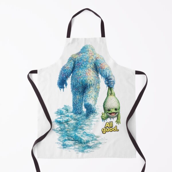 Item preview, Bigfoot Kidnaps a Frog – All Good | Funny Cryptid Art designed and sold by PRfoxy.