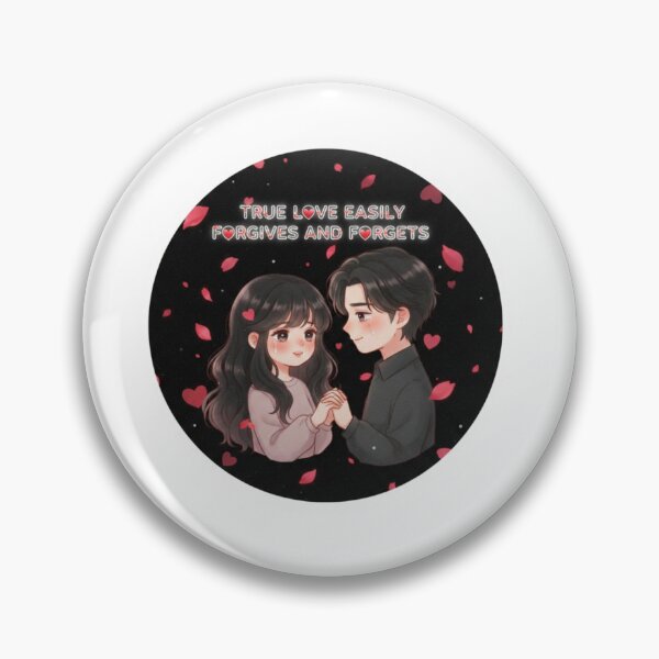 Item preview, True Love Easily Forgives and Forgets – Dark Anime Romance Sticker designed and sold by Imaginarium of Chaos falcon88 .