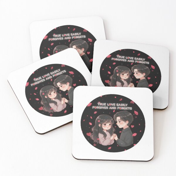 Item preview, True Love Easily Forgives and Forgets – Dark Anime Romance Sticker designed and sold by Imaginarium of Chaos falcon88 .
