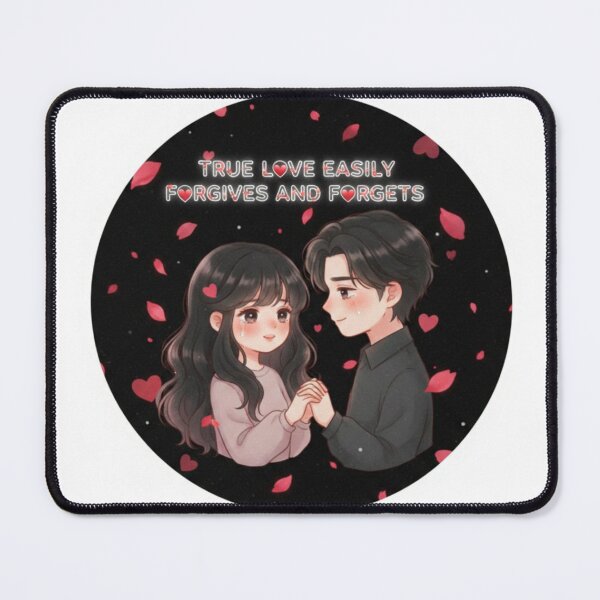Item preview, True Love Easily Forgives and Forgets – Dark Anime Romance Sticker designed and sold by Imaginarium of Chaos falcon88 .