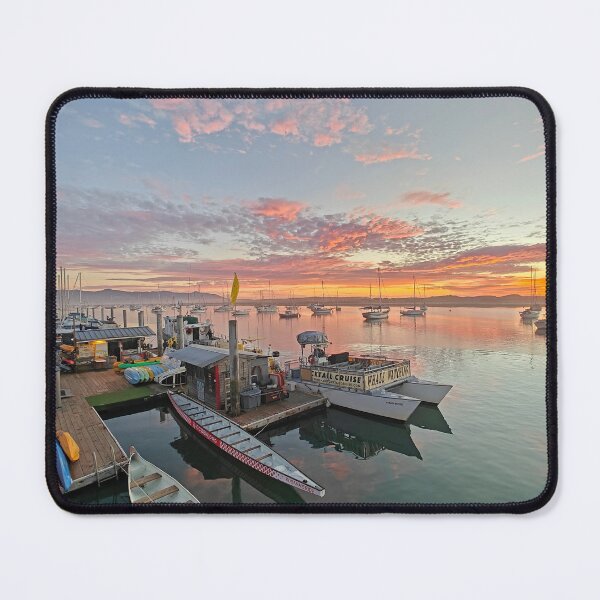 Item preview, Pink clouds over Morro Bay Harbor designed and sold by Michael Rock Art.