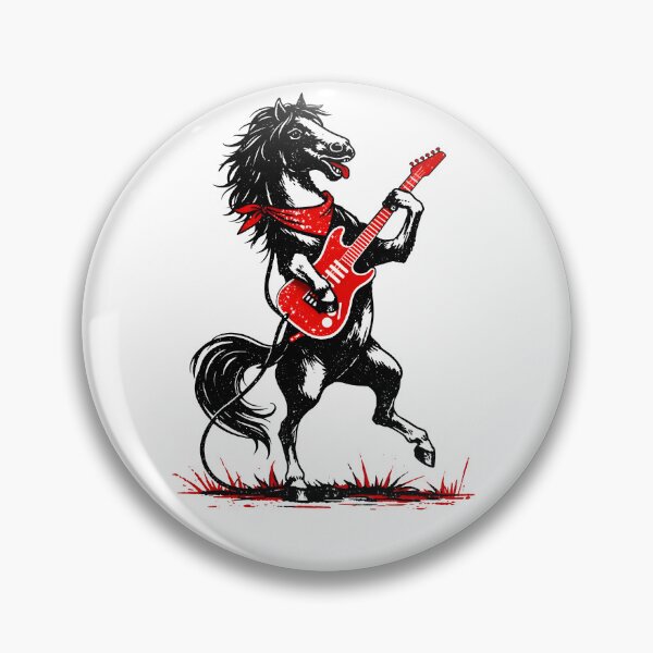 Artikelvorschau, Rock Horse spielt E-Gitarre entworfen und verkauft von Senkov.