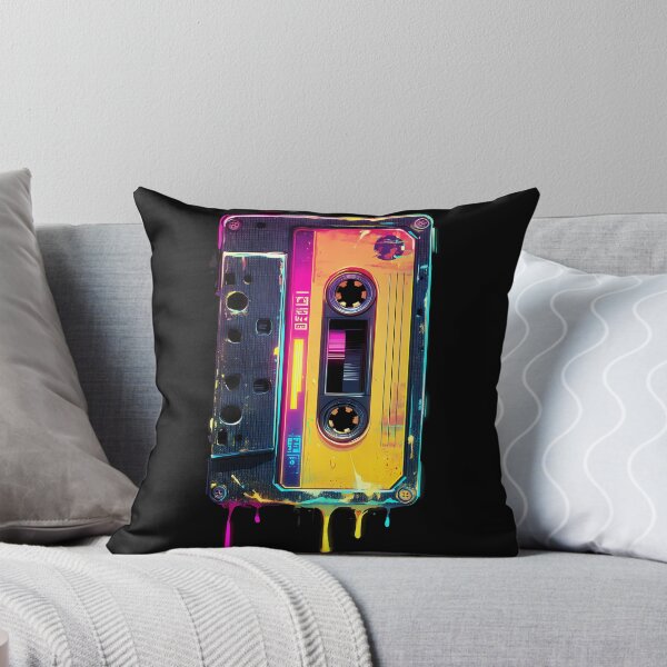 Artikelvorschau, Schmelzende Neon-Cyberpunk-Kassette – Synthwave-Kunstgrafik entworfen und verkauft von etuvibes.