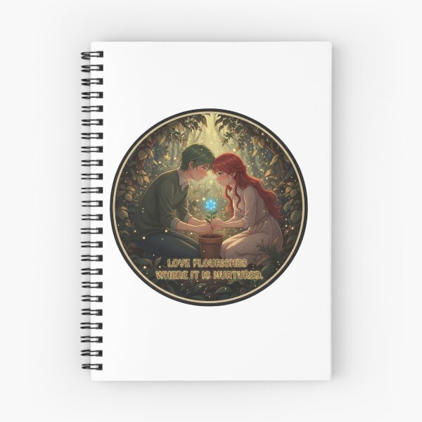 Item preview, Love Flourishes Where It Is Nurtured – Dark Anime Quote Sticker designed and sold by Imaginarium of Chaos falcon88 .