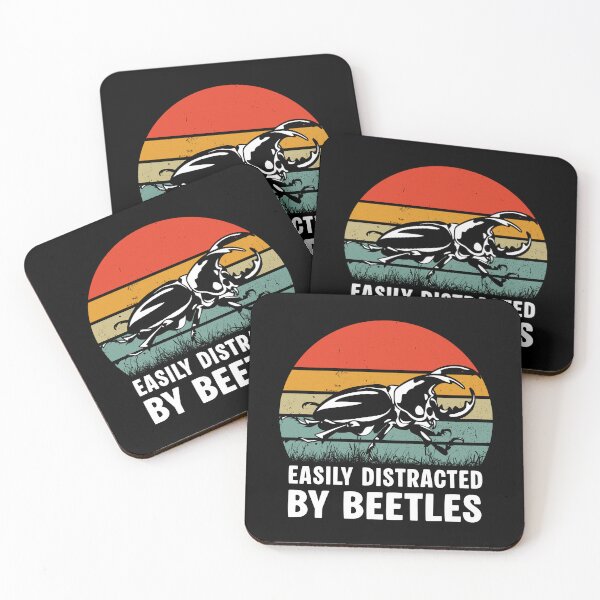 Item preview, Easily Distracted By Beetles - Vintage Retro Sunset Entomology Art designed and sold by Dmetalx Art Apparel.