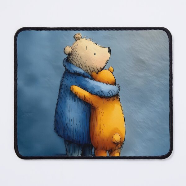 Item preview, Teddy with Mama Bear – Dreamy Bedtime Cuddle Nursery Print designed and sold by WabiSabiSjak.