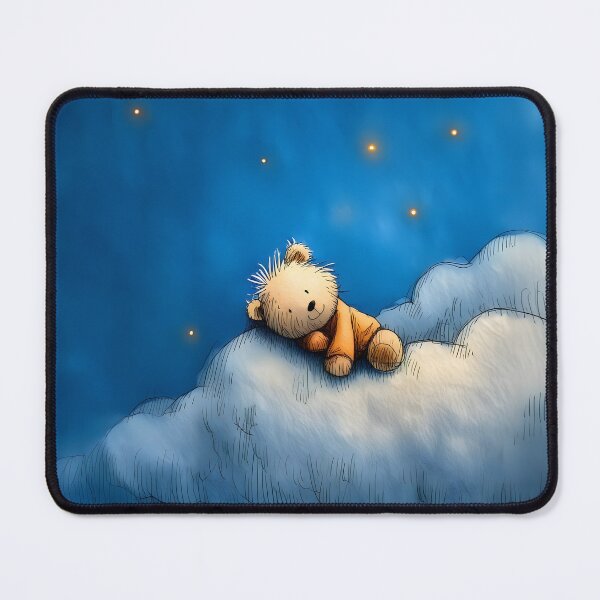 Item preview, Teddy on a Cloud – Soft Sleepy Nursery Wall Art designed and sold by WabiSabiSjak.