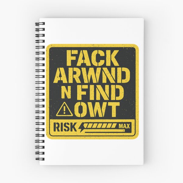 Item preview, F*ck Around N Find Out Warning Sign – Risk Level Max Bold Statement Design designed and sold by SoulThread Studio.
