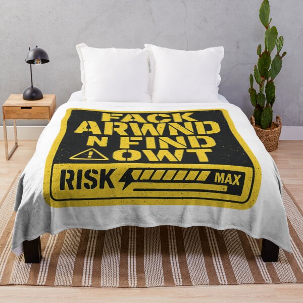 Item preview, F*ck Around N Find Out Warning Sign – Risk Level Max Bold Statement Design designed and sold by SoulThread Studio.