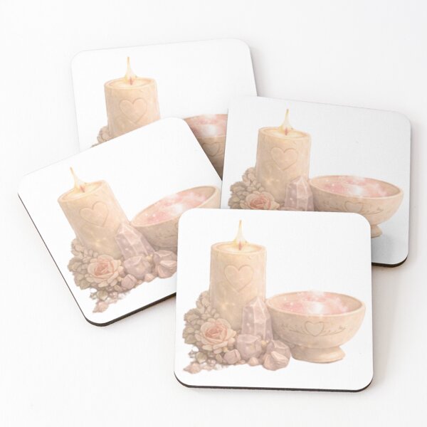 Item preview, Love Spell Candle – Love Witch Soft Witchcore Illustration designed and sold by SirensSageStone.
