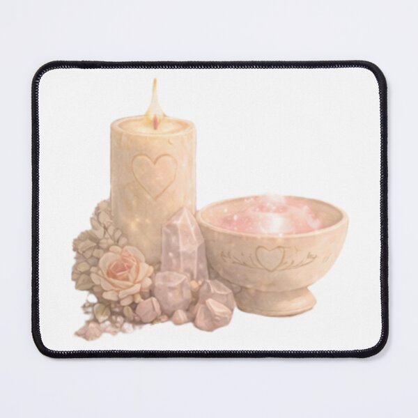 Item preview, Love Spell Candle – Love Witch Soft Witchcore Illustration designed and sold by SirensSageStone.