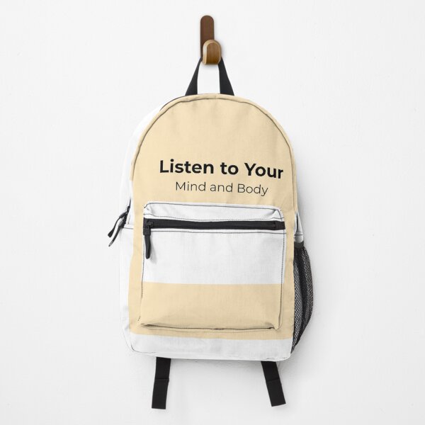 Item preview, Listen To Your Mind And Body | Mindfulness Quote Minimal Beige Art designed and sold by byRose&Shine.