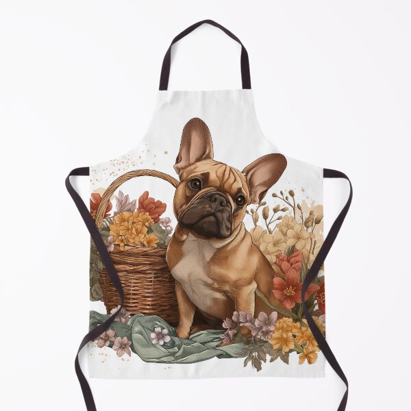 Item preview, French Bulldog Flower Illustration designed and sold by moodyfyit.