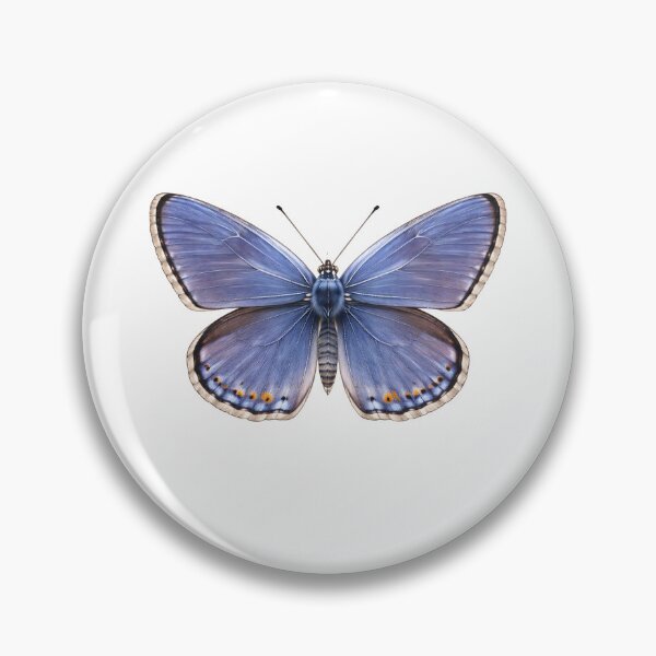 Item preview, Intricate Common Blue Butterfly designed and sold by TenderPawStudio.