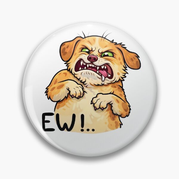 Item preview, EW!.. Angry Dog Reaction Sticker designed and sold by Senkov.