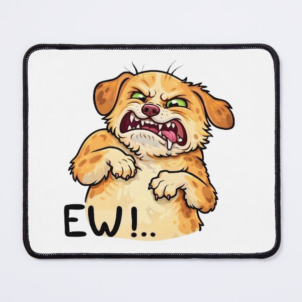 Item preview, EW!.. Angry Dog Reaction Sticker designed and sold by Senkov.
