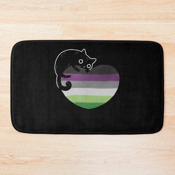 Item preview, Aroace Black Cat Heart LGBT Asexual Aromantic Pride Flag designed and sold by Clara Hollins.