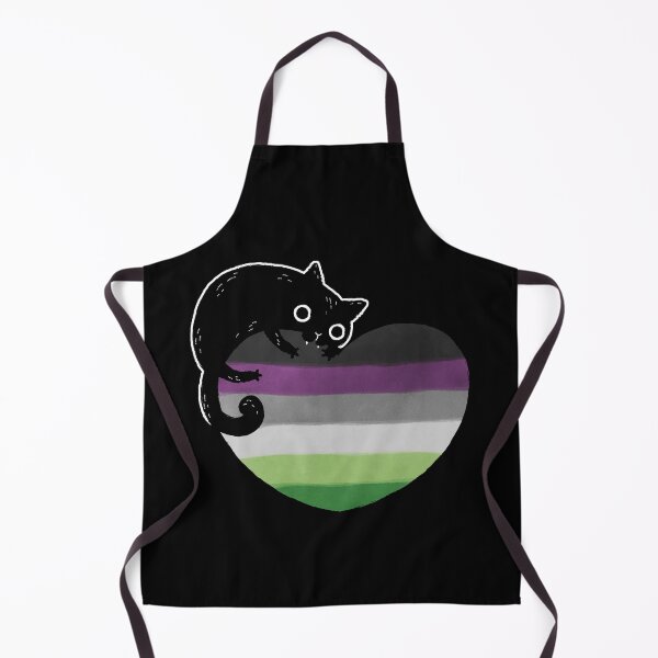 Item preview, Aroace Black Cat Heart LGBT Asexual Aromantic Pride Flag designed and sold by Clara Hollins.