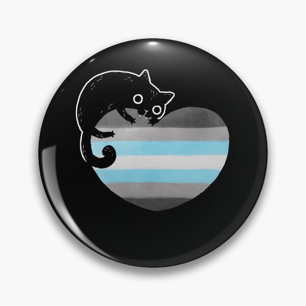 Item preview, Demiboy Black Cat Heart LGBT Pride Flag designed and sold by Clara Hollins.