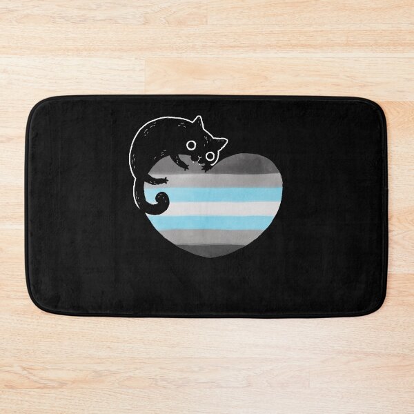 Item preview, Demiboy Black Cat Heart LGBT Pride Flag designed and sold by Clara Hollins.