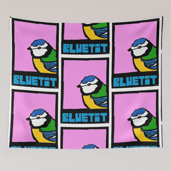 Item preview, Bold Blue Tit Wall Art Print – Modern British Bird Illustration for Contemporary Home Decor designed and sold by GWARTGB.