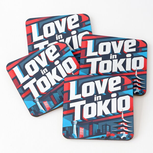 Item preview, Love in Tokio Tokyo Tower Night Illustration designed and sold by FreeFromDefault.