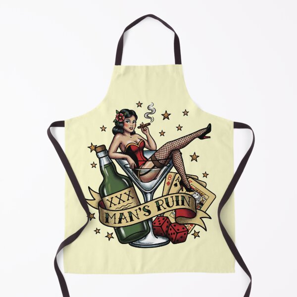 Item preview, Traditional Old School "Man's Ruin" Tattoo Flash – Pin-Up, Whiskey, and Gambling Vices designed and sold by 89BLACK.