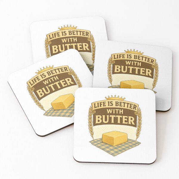 Item preview, Life Is Better With Butter – Vintage Food Illustration designed and sold by PRfoxy.