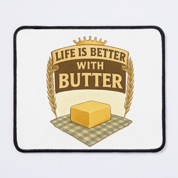 Item preview, Life Is Better With Butter – Vintage Food Illustration designed and sold by PRfoxy.