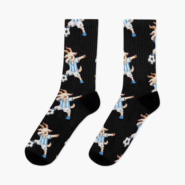 Item preview, GOAT Soccer Player Dabbing – Funny Argentina Football Cartoon | World Cup Fan Art designed and sold by BrainBubbleArt.