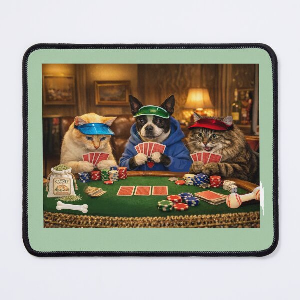 Item preview, Cat, Dog Poker designed and sold by Caroline Communications LLC.