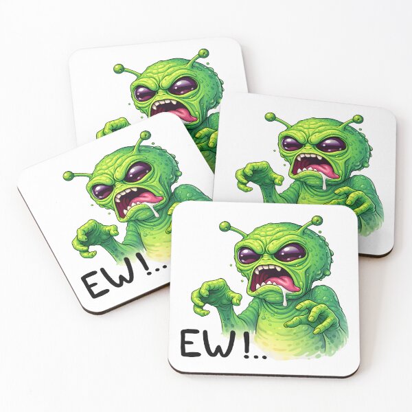 Item preview, Ew! Funny Alien Reaction Face Cartoon designed and sold by Senkov.