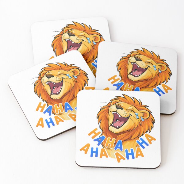 Item preview, Laughing Lion AHAHAHA Funny Meme Illustration designed and sold by Senkov.