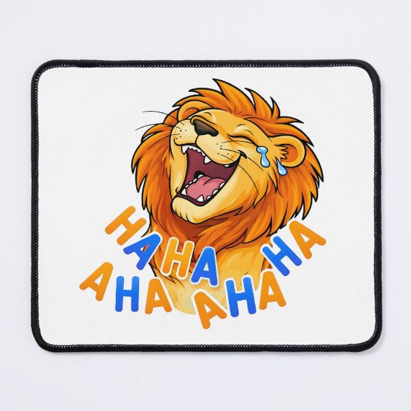 Item preview, Laughing Lion AHAHAHA Funny Meme Illustration designed and sold by Senkov.