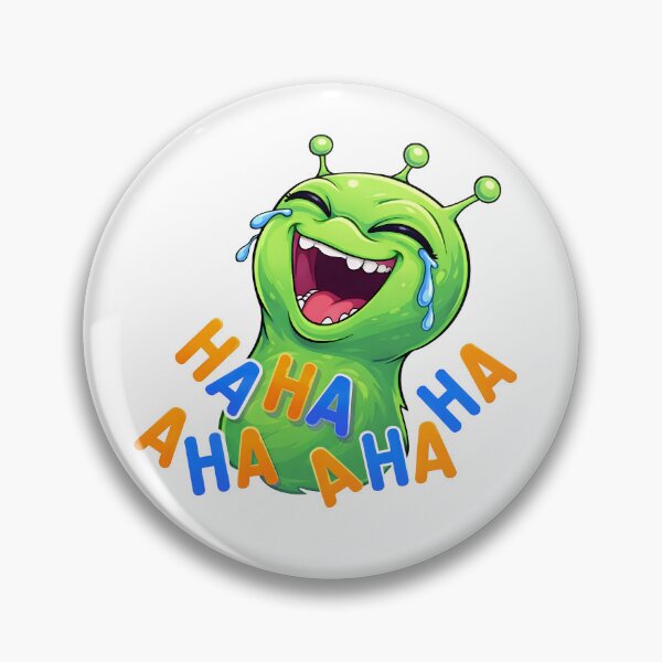 Item preview, Funny Alien Laughing Meme – AHAHA Green Alien Cartoon designed and sold by Senkov.