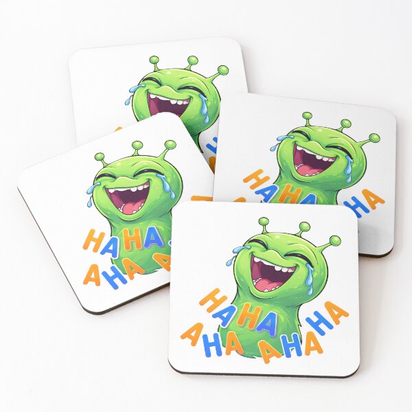 Item preview, Funny Alien Laughing Meme – AHAHA Green Alien Cartoon designed and sold by Senkov.
