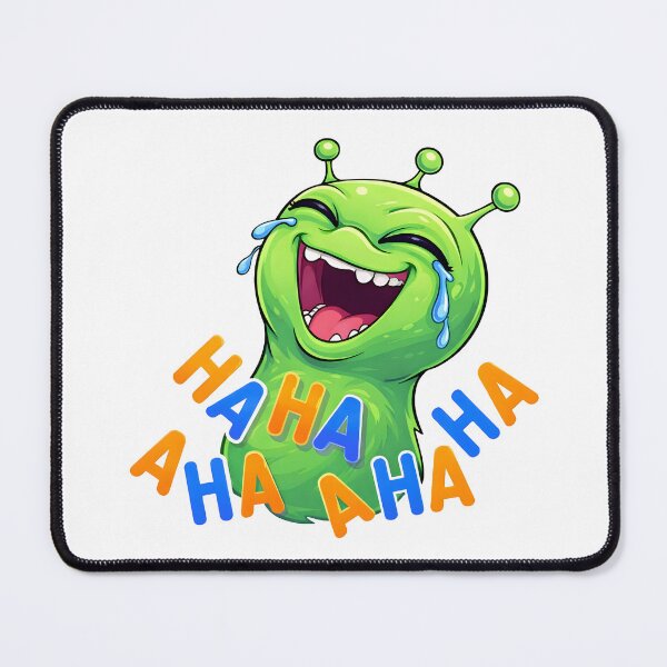 Item preview, Funny Alien Laughing Meme – AHAHA Green Alien Cartoon designed and sold by Senkov.