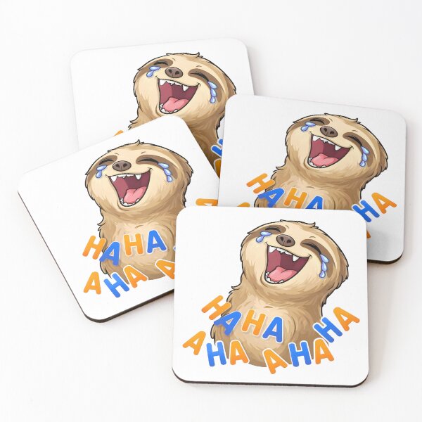 Item preview, Funny Sloth Laughing Meme – AHAHAHA Cute Cartoon Animal designed and sold by Senkov.
