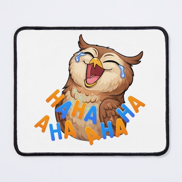 Item preview, Laughing Owl Meme – AHAHA Funny Cartoon Bird designed and sold by Senkov.
