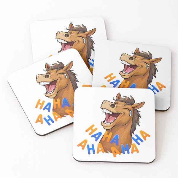 Item preview, Laughing Horse AHAHA – Funny Animal Meme Illustration designed and sold by Senkov.