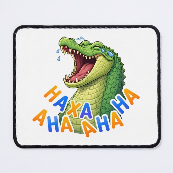 Item preview, Funny Laughing Crocodile – AH AHA AHAHA Meme Design designed and sold by Senkov.